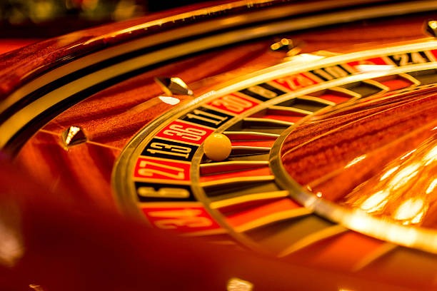 Close-up of roulette wheel spinning during a live game session